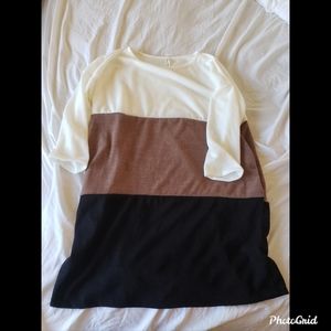 Color block top plus size